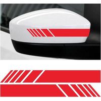 Set Mit 2 Reflektierenden Streifen Für Den Auto-rückspiegel, Individuelle Sicherheitsaufkleber Für Die Seite, Gut Sichtbare Rote Klebefolie