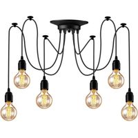 Industrieller 6-flammiger Pendelleuchter, Retro-vintage-metall-hängeleuchte Für Wohnzimmer, Küche, Schlafzimmer, Dekorative Innenbeleuchtung