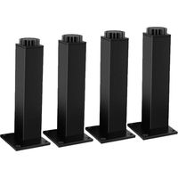 4er-set Verstellbare Schwarze Metall-möbelfüße, Quadratisch, 30 Cm Hoch, 18 Mm Verstellbar, Tragkraft 400 Kg, Für Badezimmer