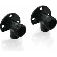 Anschlussset Für Außendusche, Mattschwarz, 1/2" Npt Auf 3/4" G Adapter, Umrüstung Von Unterputz- Auf Aufputzmontage, 2er-pack