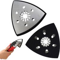 Set Mit 2 Dreieckigen Schleifpads (93 Mm) Für Multifunktionsschleifer, Feines Schleifmittel Für Holz Und Wände, Universelles Zubehör