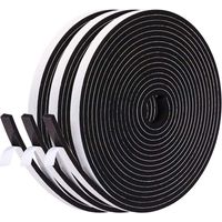6 X 3 Mm, 15 M Lange, Schwarze Schaumstoff-klebedichtung, Antioxidative Gummidichtung Für Türen Und Fenster, Schalldicht, Winddicht Und Knitterfrei, Möbeldichtung