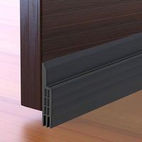 Türdichtungsleiste Unten, 100 X 4,5 Cm, Schwarz, Selbstklebendes Silikon, Wärme- Und Schalldämmung, Zugluftstopper, Staub- Und Insektenschutz
