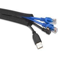 2 M Langer, Geflochtener Kabelschlauch, Selbstaufwickelnder Kabelorganizer Aus Pet, Kabelabdeckung Für 16–28 Mm Kabel Für Büro, Computer Und Fernseher