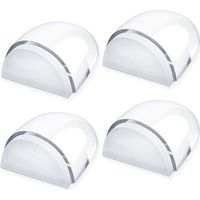 Set Mit 4 Selbstklebenden, Transparenten Türstoppern, Wand- Und Bodenschutz Für Parkettböden, Geräuschloser Und Unsichtbarer Türstopper