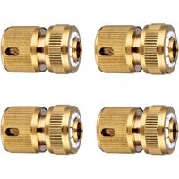 Set Mit 4 Messing-schnellkupplungen Für 13 Mm (1/2") Und 15 Mm (5/8") Schläuche, Robuste Und Auslaufsichere Anschlüsse
