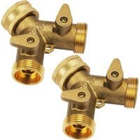 Y-förmiger 2-wege-verteiler, Doppel-3/4-zoll-wasserhahn, Waschmaschinen-zulaufschlauchanschluss Für 2 Geräte