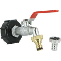 Verchromter Messing-spültischhahn, 3/4", 15 Mm Anschluss Mit 20x27 Düse