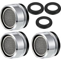 Set Mit 3 M24 Wasserhahn-luftsprudlern, Wassersparer Mit Dichtung, Spritzschutz-luftsprudler Für Küche Und Bad