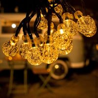 12 M Lange Solar-lichterkette Mit 100 Leds Für Den Außenbereich, Wasserdicht, 8 Modi, Für Garten, Terrasse, Hof, Veranda, Weihnachten Und Partydekoration