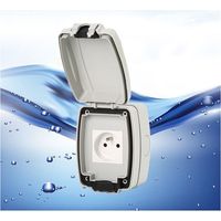 Ip66 Wasserdichte Außensteckdose, Staubdichte Steckdose Für Garten, Innen- Und Außenbereich, Einfache Installation, Robustes Design