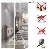 Magnetisches Moskitonetz Für Eingangstüren, 120 X 220 Cm, Dickes, Reißfestes Netzgewebe, Robuster Magnetverschluss, Insektenschutz, Weiß