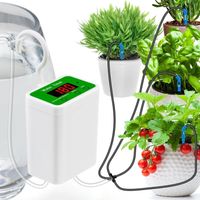 Automatisches Tropfbewässerungssystem Mit Zeitschaltuhr Für 12 Pflanzen, Bewässerungsset Für Balkon Und Innenbereich Mit Wasserstandsalarm