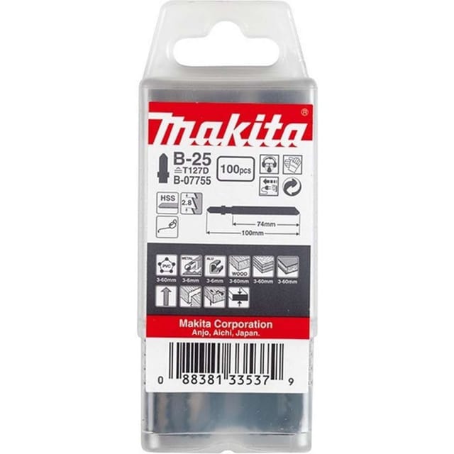 Makita Zubehör - Sägeblattset 9 TPI, Länge 100 mm, 100 Stück B-07755