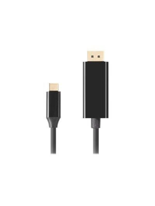Lanberg USB-C(M)-auf-DisplayPort(M)-Adapterkabel, 1,8 m, 4K, 60 Hz, schwarz