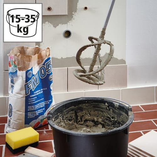 I Mörtel- und Klebermischer für HandrührwerkeI 1710000 i ø 133 mm, Rührgutmenge 15–35 kg IMörtelmischer - Wolfcraft