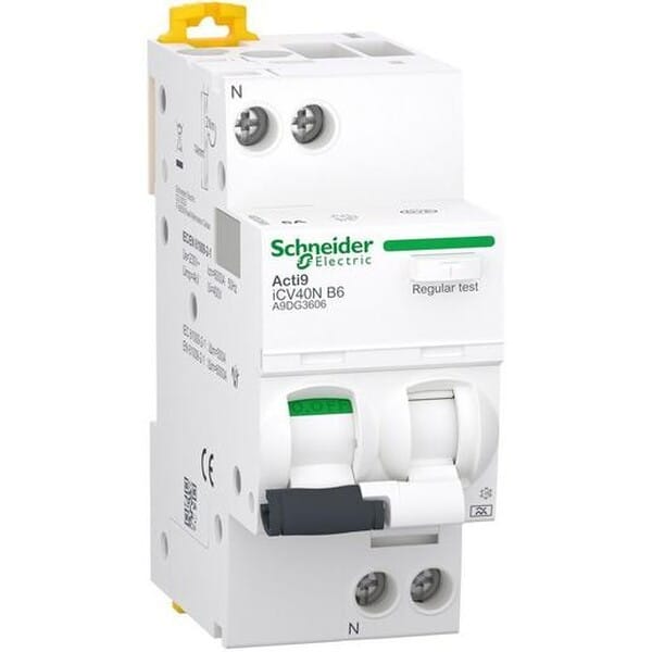 Schneider Electric A9 ICV40N 1PN B 6A 6KA 30MA A (A9DG3606)
