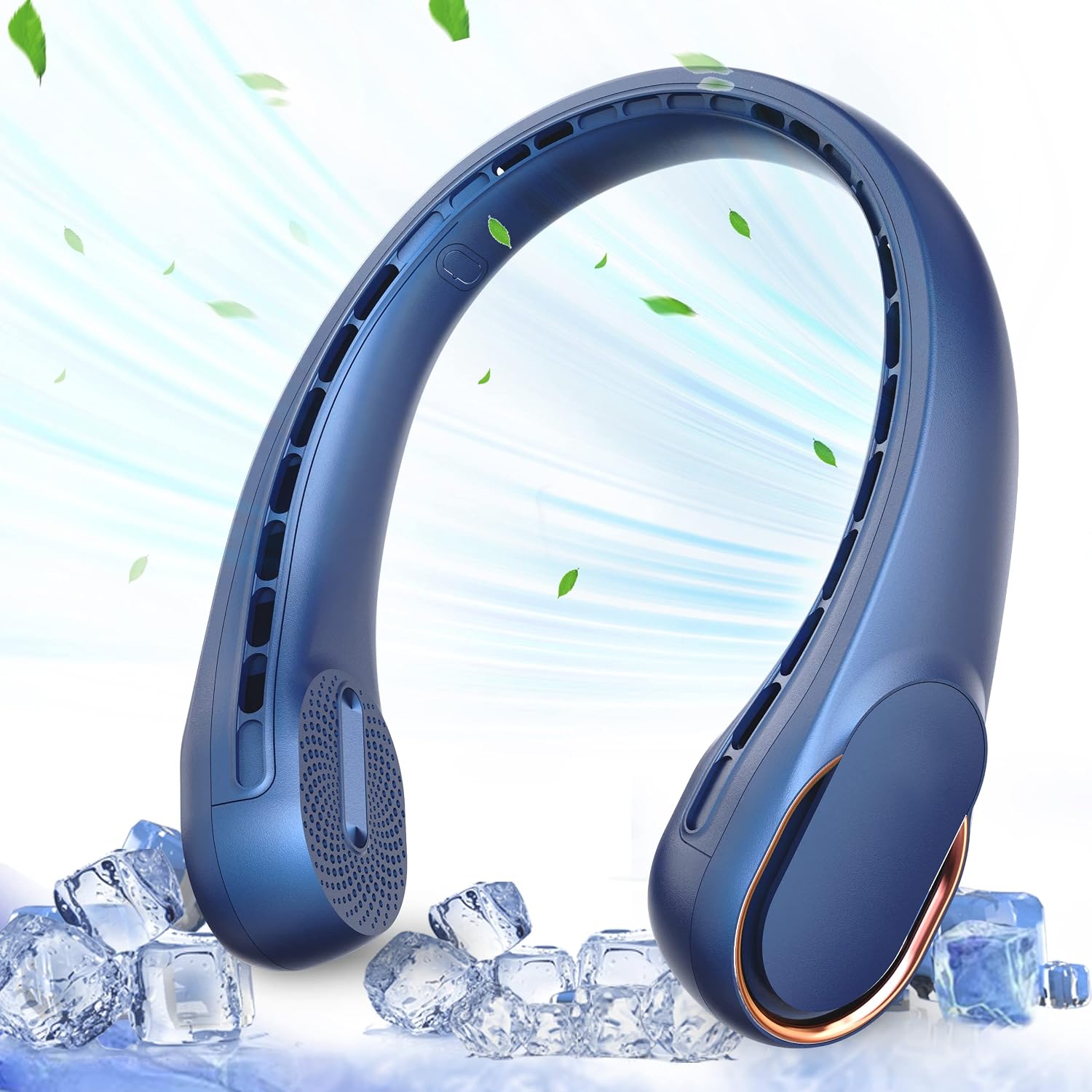Wiederaufladbarer Nackenventilator Mit Usb-anschluss, 4000-mah-akku, 3 Geschwindigkeitsstufen, Schnelle Kühlung, Extrem Leise – Ideal Für Zuhause, Büro, Reisen Und Sport.