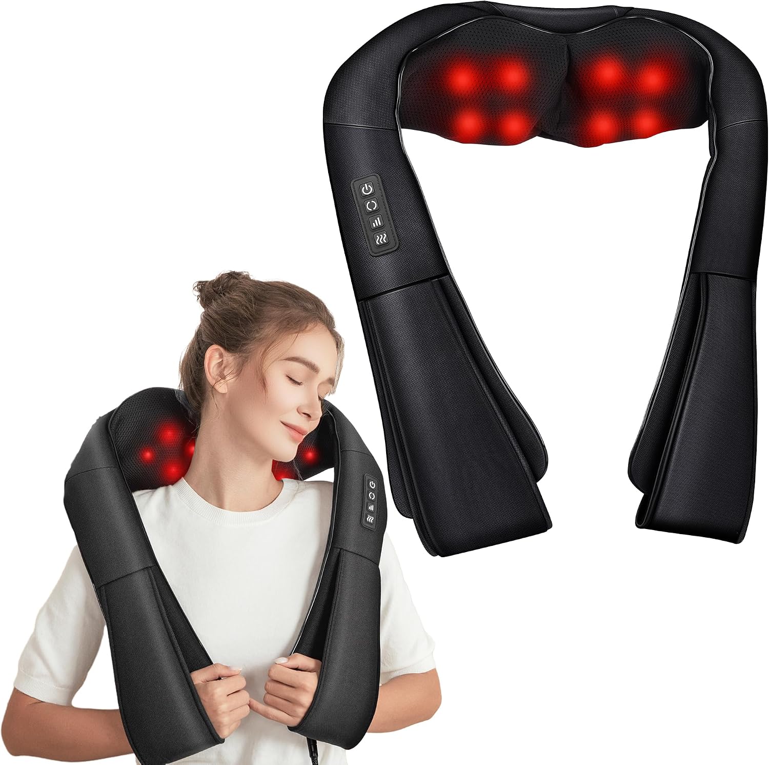 Shiatsu-nackenmassagegerät Mit Wärmetherapie Und Intensiver Knetmassage, Löst Muskelverspannungen, Sorgt Für Langanhaltenden Komfort Und Vielseitige Entspannung.