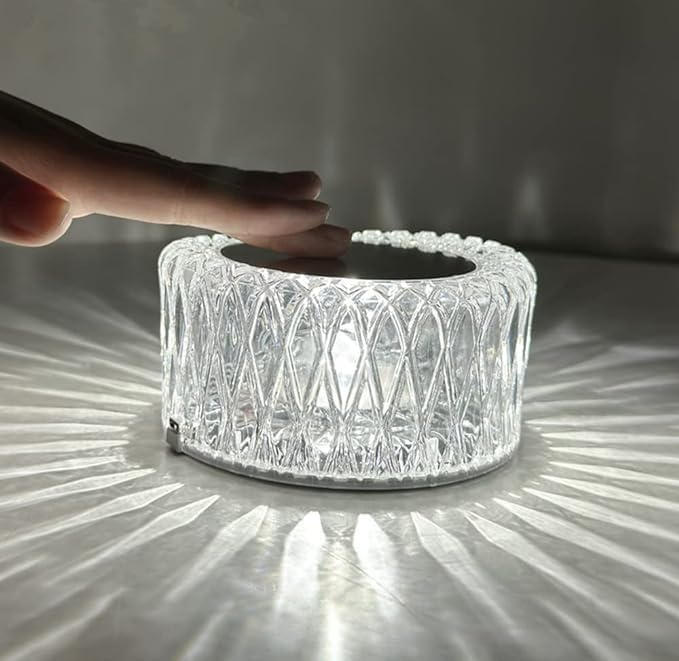 3d-kristall-tischleuchte Mit Roseneffekt, Touch-steuerung, Usb-c-aufladung, Romantische Dekoration, Multifunktionales Partygeschenk