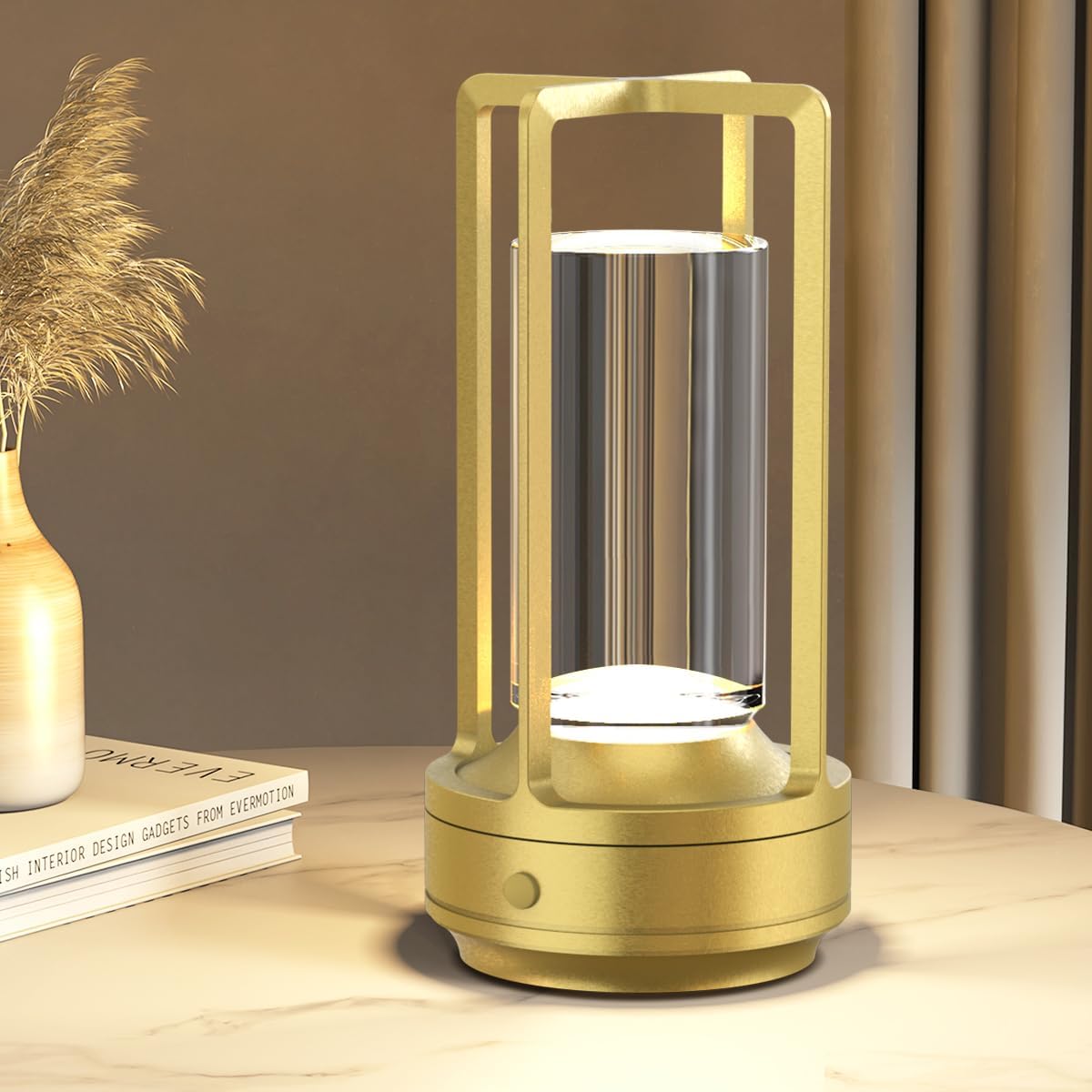 Wiederaufladbare Kabellose Touch-tischleuchte, Einstellbares Licht, Lange Akkulaufzeit, Tragbares Wasserdichtes Design Für Den Innen- Und Außenbereich