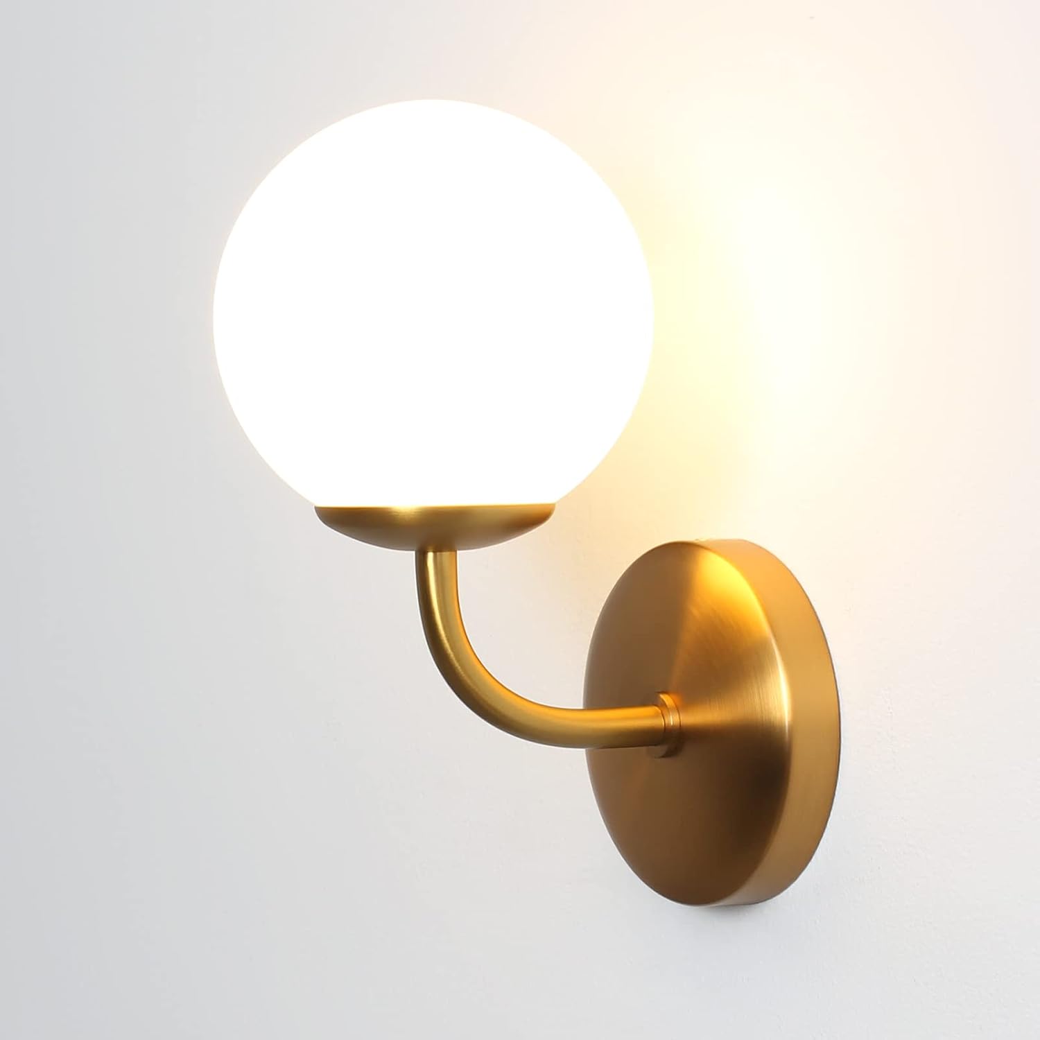 5-w-led-wandleuchte Für Den Innenbereich, 3000 K Warmweiß, Mattierte Glaskugel, Wasserdicht, Badezimmerleuchte, Wandleuchte Für Wohnzimmer, Schlafzimmer, Flur, Esszimmer
