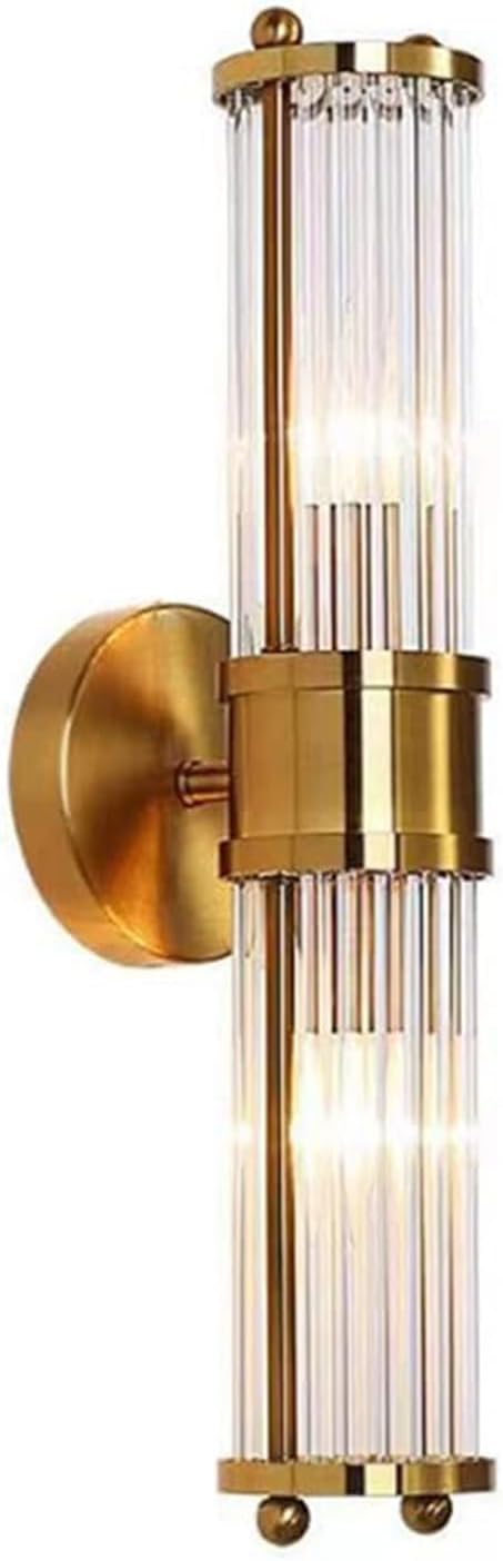 Wandleuchte Aus Messing Und Goldkristall, Glaskristall Und Goldsockel (leuchtmittel Nicht Enthalten)