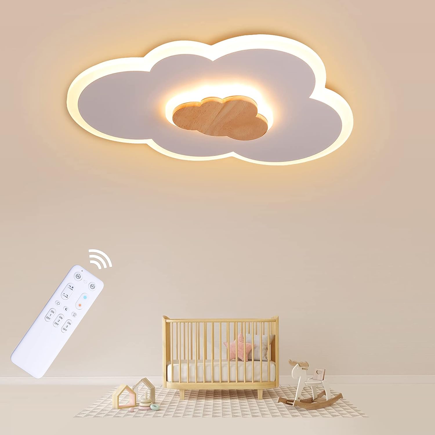Plafonnier Led Dimmbar, 3000k - 6000k Glanz Für Kinderzimmer 20w