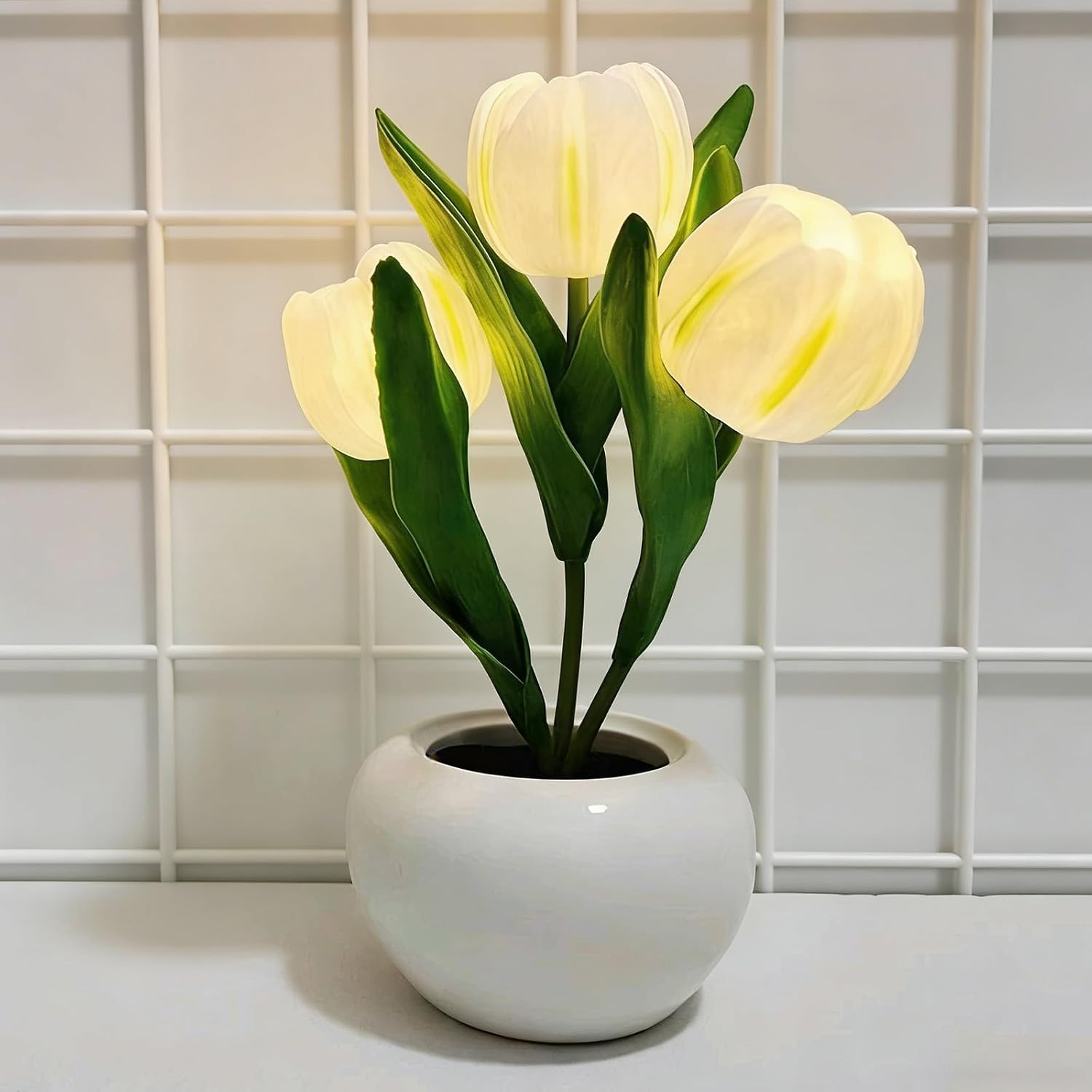 Tulpen-nachtlicht, Analoge Tischlampe Mit Blumenmuster, Für Tisch, Schlafzimmer, Dekoration