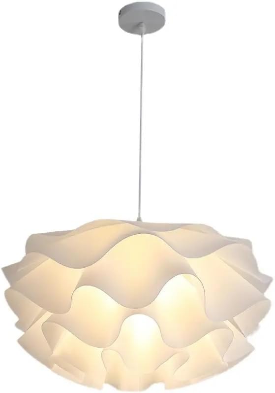 Elegante Pendelleuchte Mit Sanften Kurven, 4000 K E27-fassung, Acryl-metallschirm Für Das Wohnzimmer, Schnelle Montage, 40 Cm Durchmesser