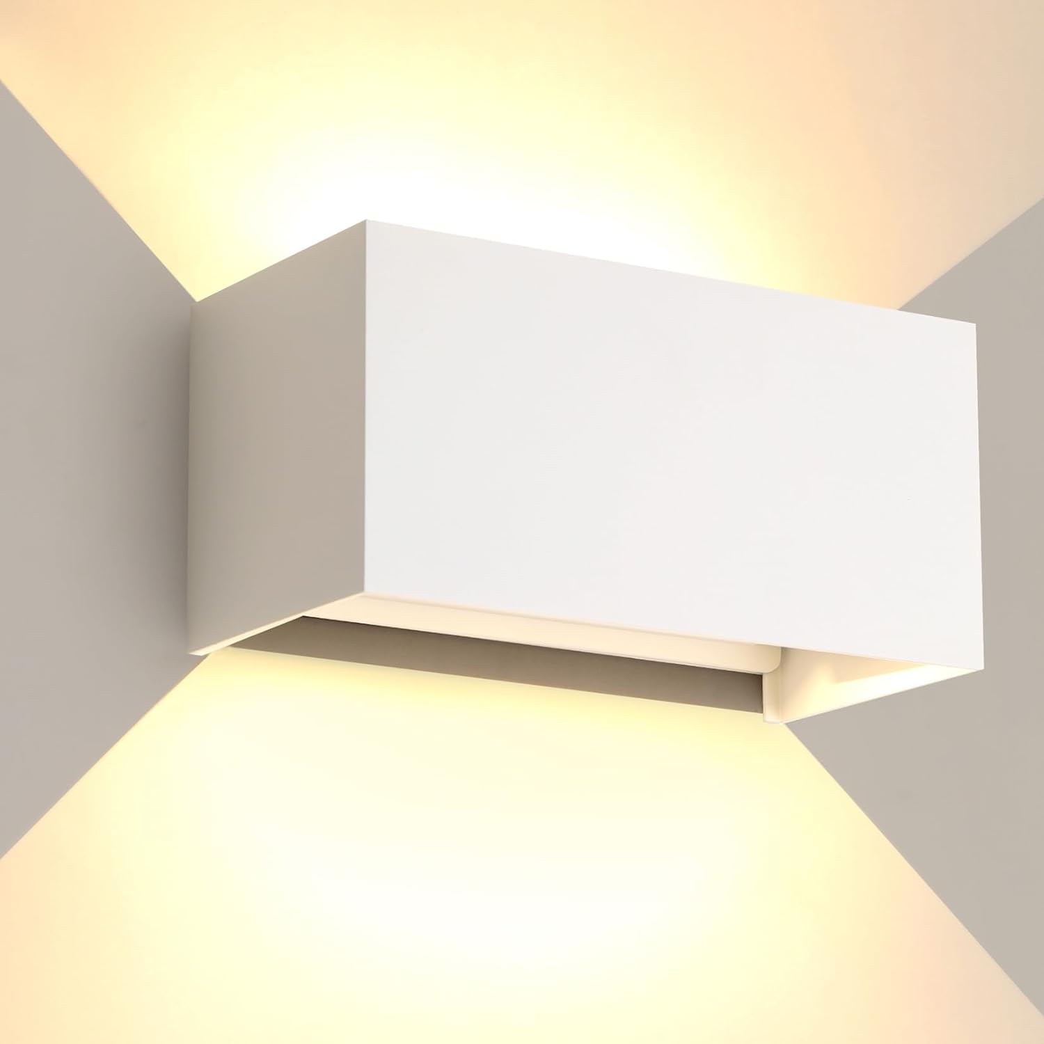 24-w-led-wandleuchte Für Den Innen- Und Außenbereich, Ip65 Wasserdicht, Moderne Aluminium-wandleuchte, Verstellbarer Winkel, 3000 K Warmweiß