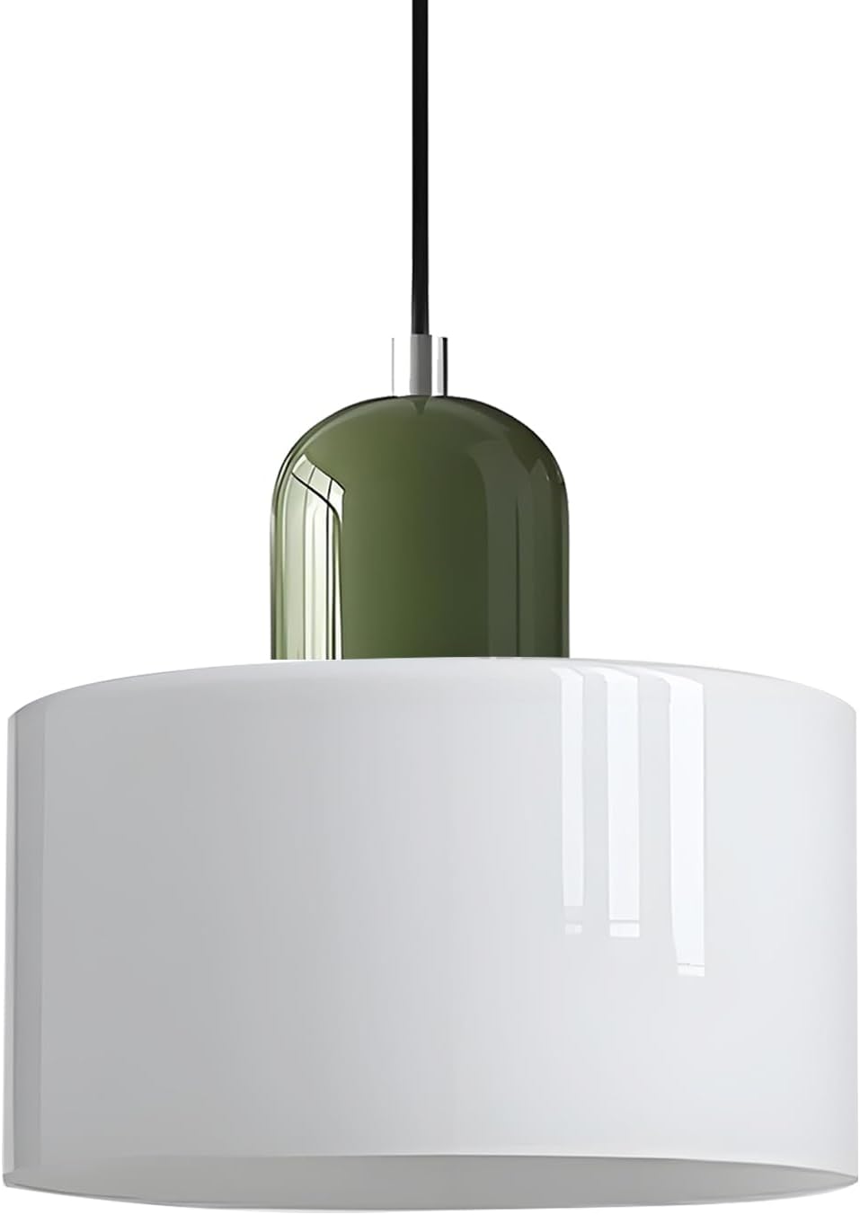 Minimalistische Skandinavische Pendelleuchte, Höhenverstellbar, E27-fassung, Robustes Glas Und Metall, Für Küche/esszimmerwohnzimmer, (leuchtmittel Nicht Enthalten)