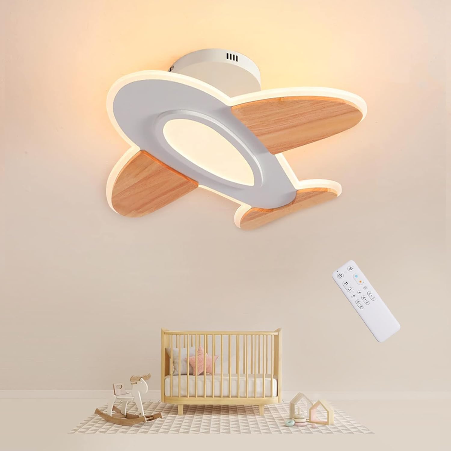 Led-deckenleuchte Fürs Kinderzimmer, Kreative Flugzeug-deckenleuchte, Dimmbar 3000k – 6000k, Deckenleuchte Für Jungenzimmer, Moderne Led-deckenleuchte Mit Fernbedienung, Kinderzimmer, Babyzimmer