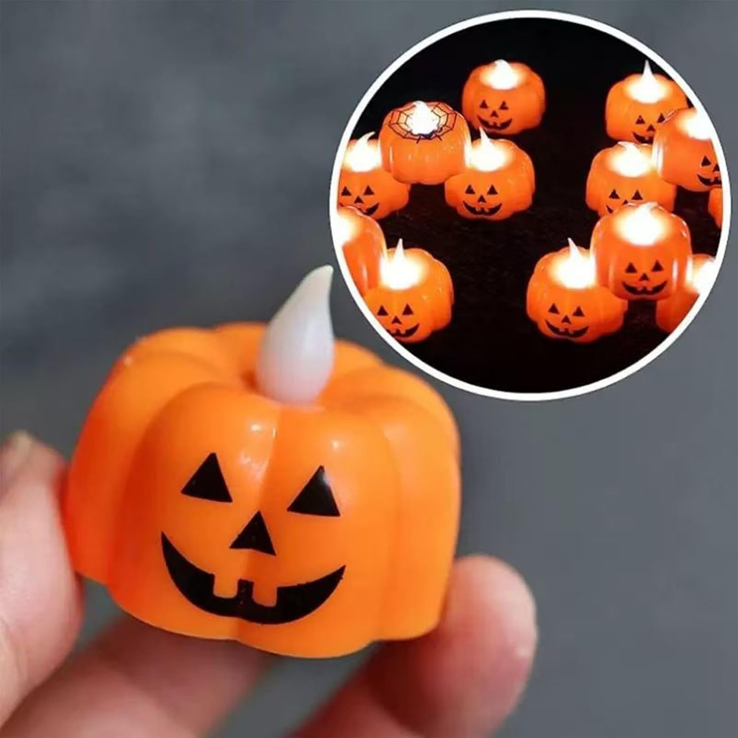 12 Flackernde Led-teelichter, Sichere Und Langlebige Dekoration Für Drinnen Und Draußen, Ideal Für Partys Und Halloween.