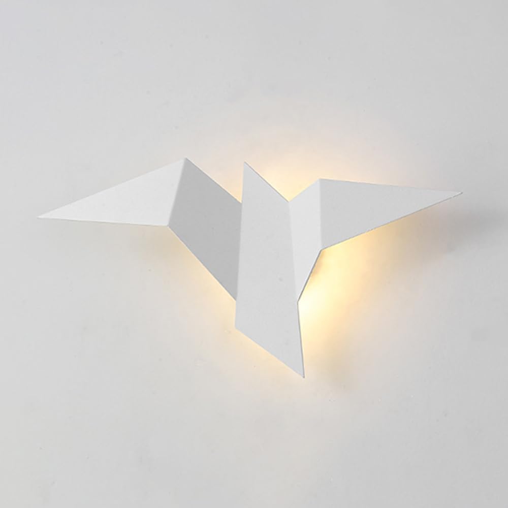 Wandleuchte In Form Einer Origami-möwe, Wandleuchte In Vogelform Aus Metall, Wandleuchte Als Hintergrunddekoration Für Das Wohnzimmer, Moderne 2-w-led-wandleuchte, Warmes Licht