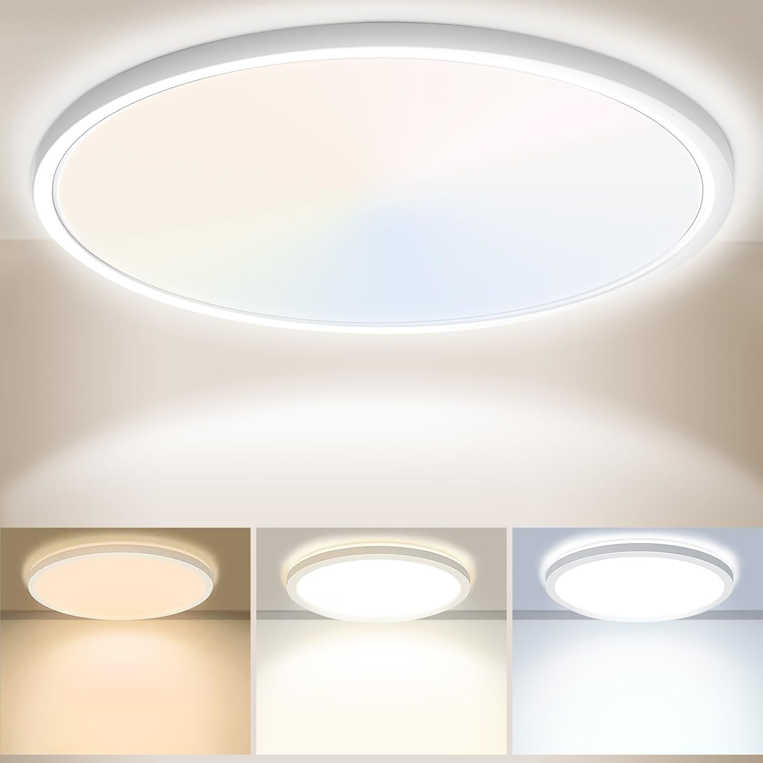 30 Cm Deckenleuchte, Ip54 Ultradünn Und Wasserdicht, Ideal Für Küche, Schlafzimmer, Wc, Veranda, Flur, Wohnzimmer, Büro