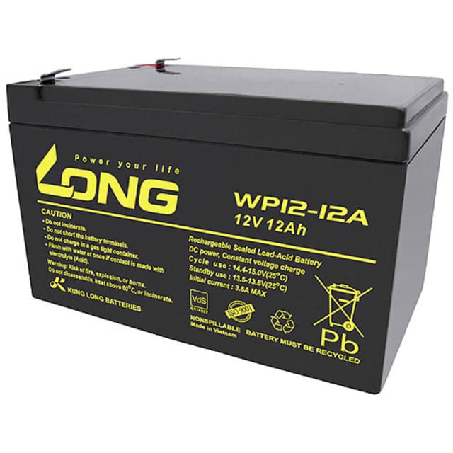 Long WP12-12A/F2 AGM Batterie 12V 12Ah