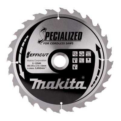 Sägeblatt 270x2,15x30, 24Z efficut Holz - Makita
