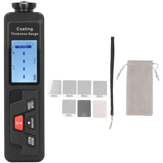 Lackdickenmessgerät, Automatische Erkennung, LCD-Display mit Hintergrundbeleuchtung, Auto-Schichtdickenmessgerät, Mil-Meter, von DEBUNS