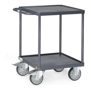 Fetra ESD Tischwagen Stahlblech Wannen Ladefläche 600x600mm