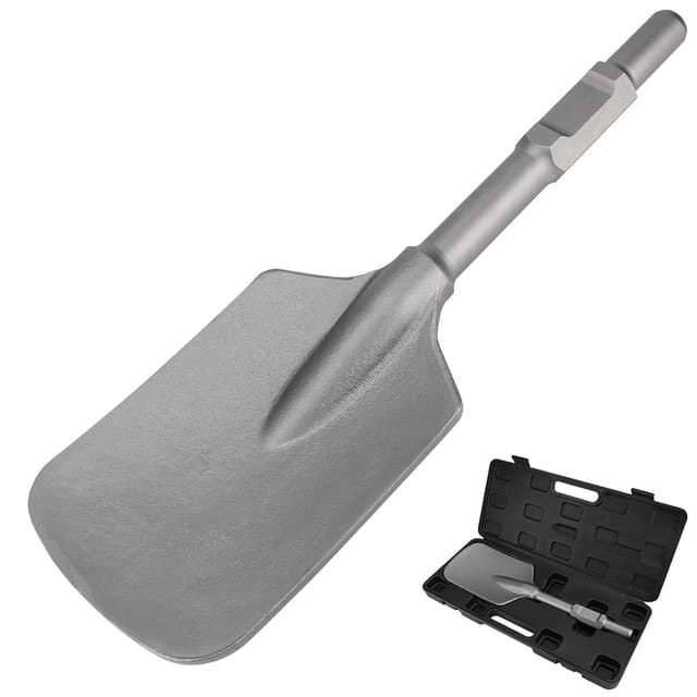 Sds-sechskant-flachmeißel 135 X 440 Mm, Sechskant-schaftmeißel, Abbruchhammer 30 Mm, Asphaltschaufel, Sechskant-tonspaten, Ideal Zum Entfernen Von Hartem Schmutz, Lehm Und Losem Beton