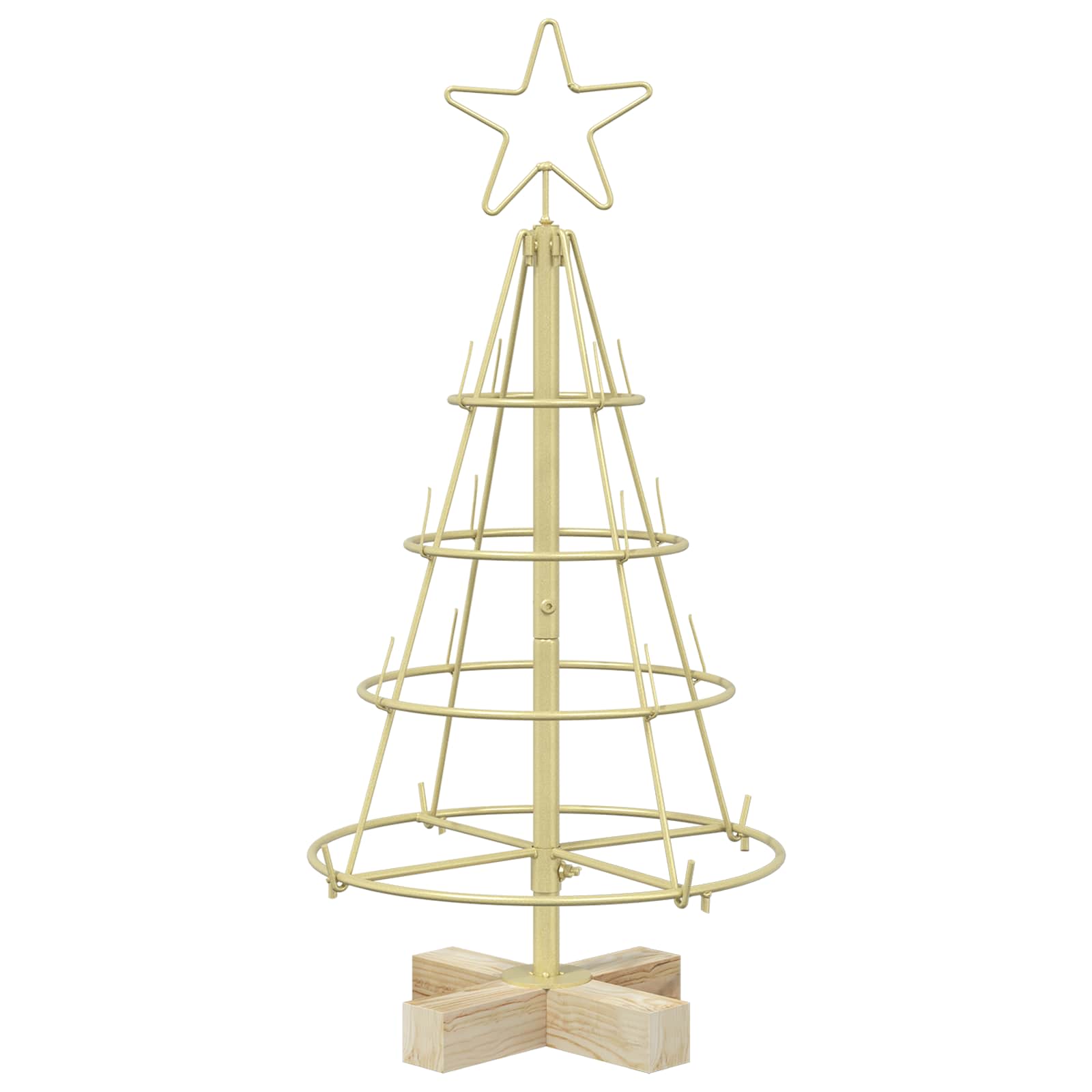 Weihnachtsdeko Kuopio 60 Cm Stahl Gold Vidaxl