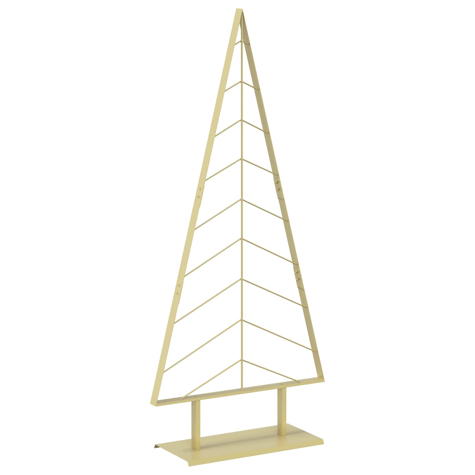 Metall-weihnachtsbaum Mit Ständer Kuopio 180 Cm Stahl Gold Vidaxl