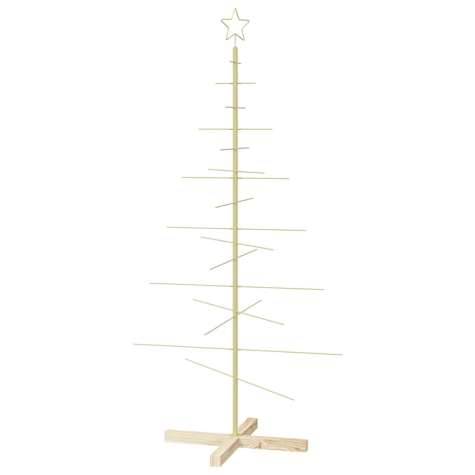 Metall-weihnachtsbaum Mit Ständer Kuopio 150 Cm Stahl Gold Vidaxl