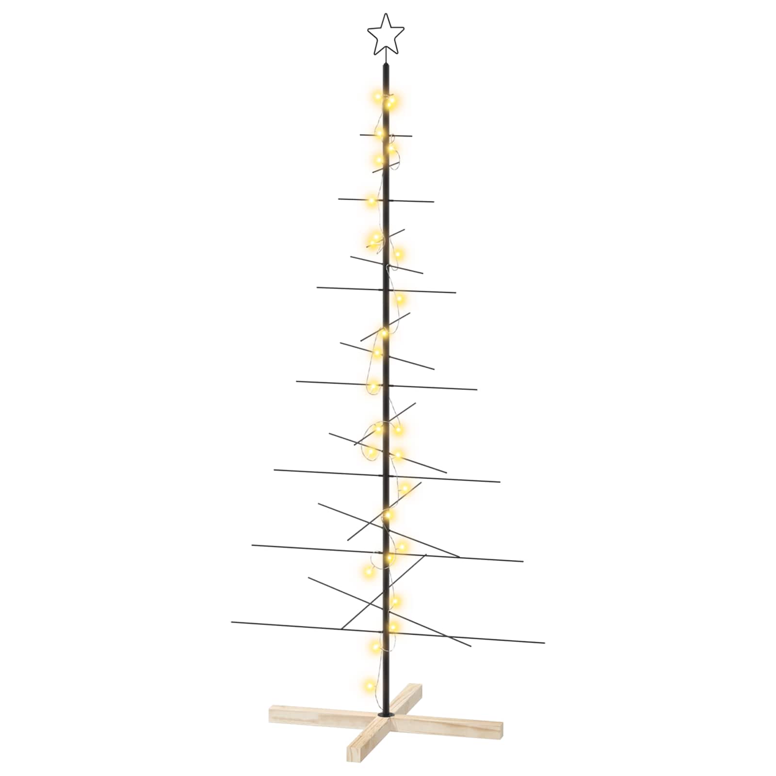 Metall-weihnachtsbaum Mit Ständer Kuopio 180 Cm Warmes Weiß Vidaxl