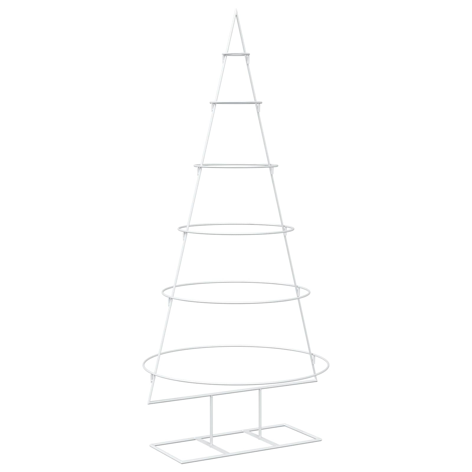 Metall-weihnachtsbaum Mit Ständer Kuopio 150 Cm Stahl Weiß Vidaxl