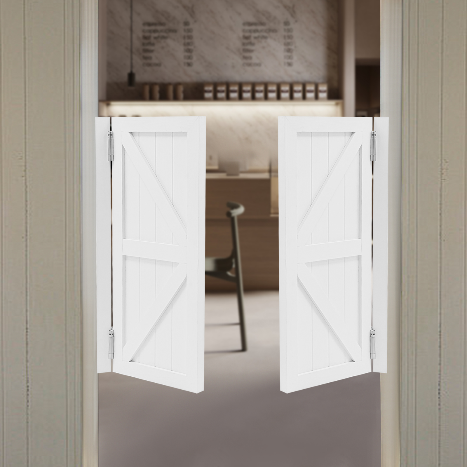 Schwingtür Für Café, Innen-schwingtür Aus Massivholz, Tür Für Café-wohnzimmer, Selbstschließend, Schwingtür Für Innentheke (35,4 X 35,4 Zoll)