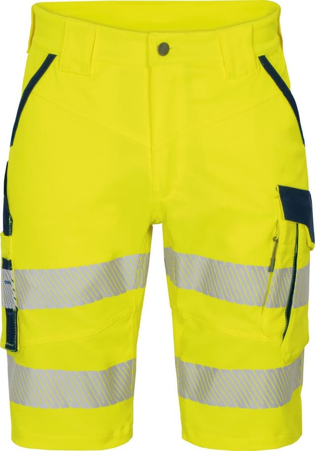 Vizwell - Warnschutz-Shorts Flex-HiVis VWT192 Gr. 46 leuchtgelb/marine