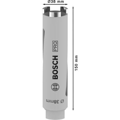 Diamanttrockenbohrkrone g 1/2, Best for Universal, 38 mm, 150 mm, 3, 7 mm - Bosch