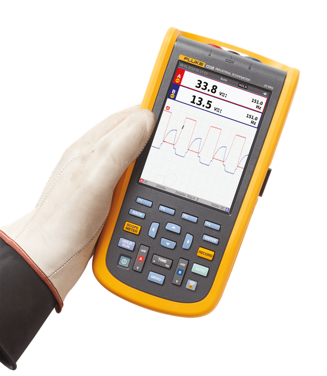 Fluke 123B/EU Tragbares Oszilloskop 20 MHz TFT-Display 14,5 cm